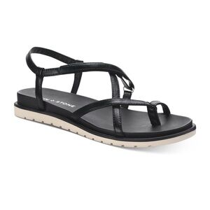 SUN STONE Womens Juune Faux Leather Slingback Sandals